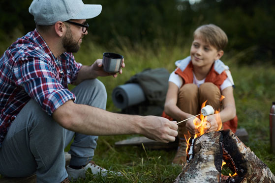 outdoor cooking with kids