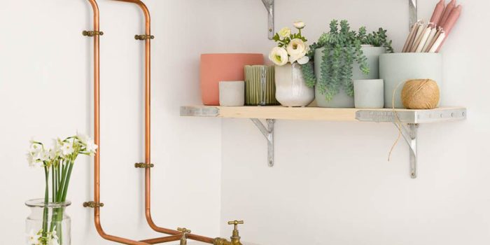 Undated Handout Photo of Raw Scaffold Shelf  Small, Garden Trading. See PA Feature INTERIORS Getting Organised. Picture credit should read: PA Photo/Garden Trading. WARNING: This picture must only be used to accompany PA Feature INTERIORS Getting Organised.