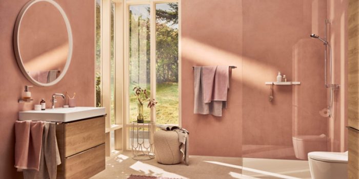 Blush Pink Bathroom, Visit Hansgrohe to find your nearest showroom partner. - Hansgrohe/PA.